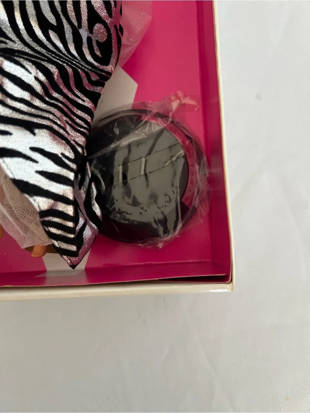 Vintage 1991 Sterling Wishes Barbie Zebra Print Ball Gown